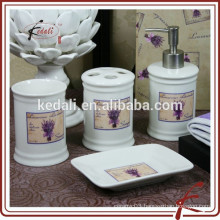 Hot Selling Stoneware Porcelain Bathroom Accessories With Decal